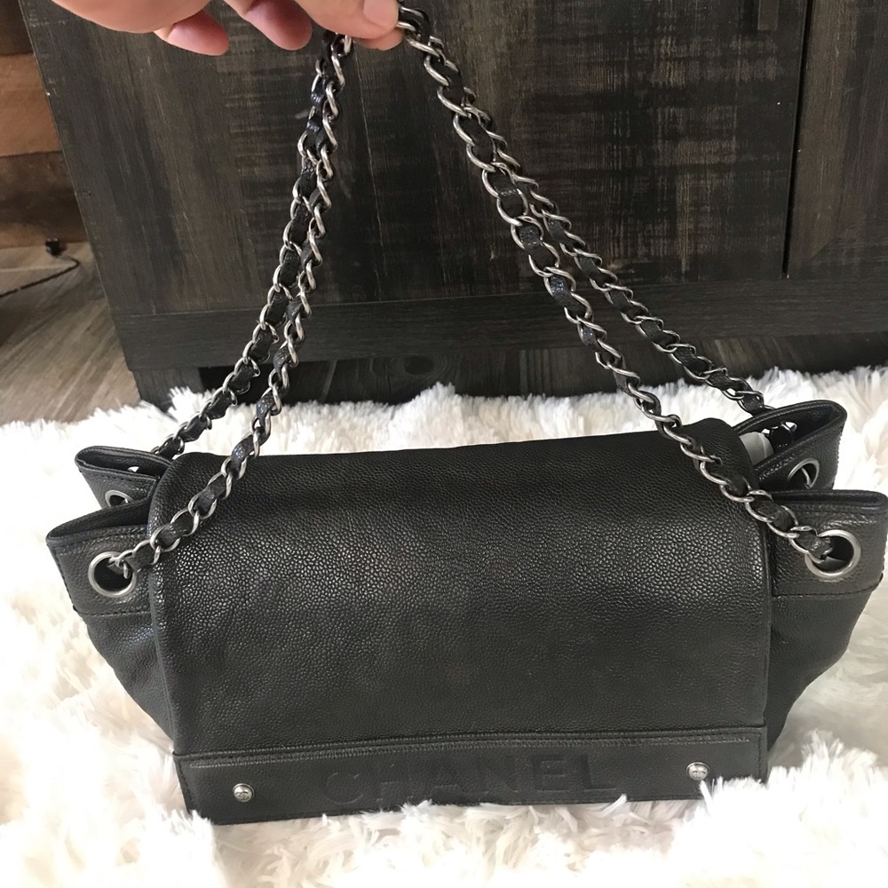 Chanel Black Timeless Chain strap Flap Shoulder Bag